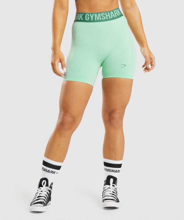 Damske Šortky Gymshark Flex Zelene | AI8056247